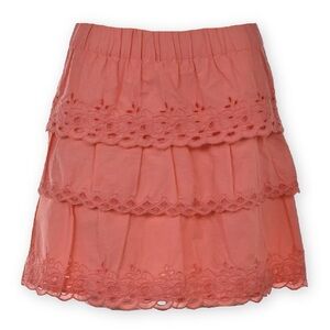 🔆 J Crew Coral Lace Tiered Skirt Small / Medium